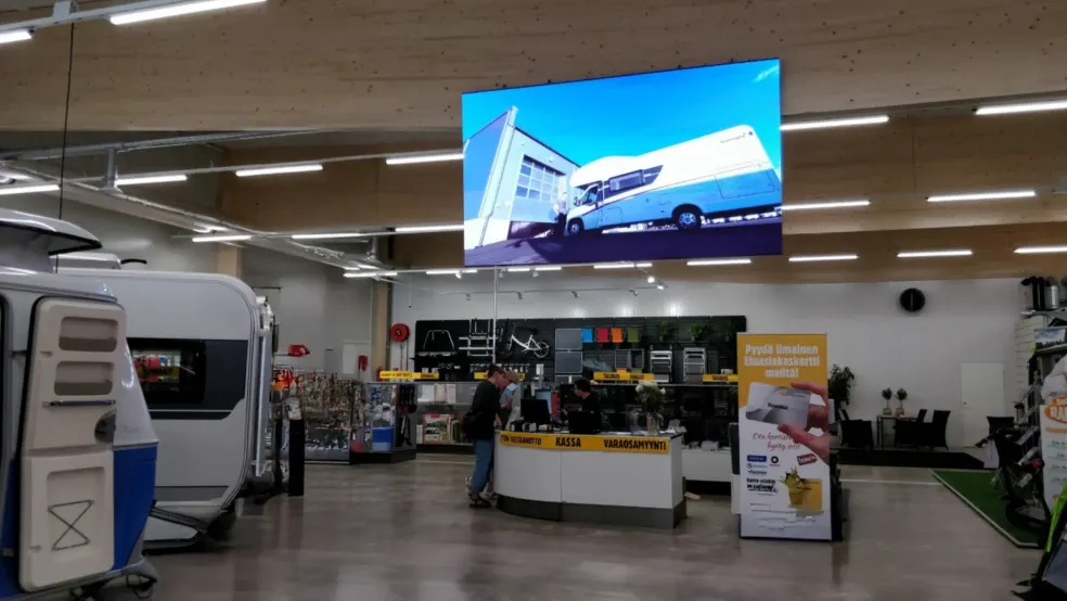 Indoor LED screen.