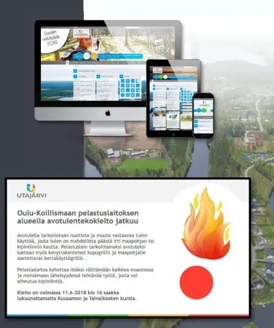 Utajärven kunnan infonäyttö
