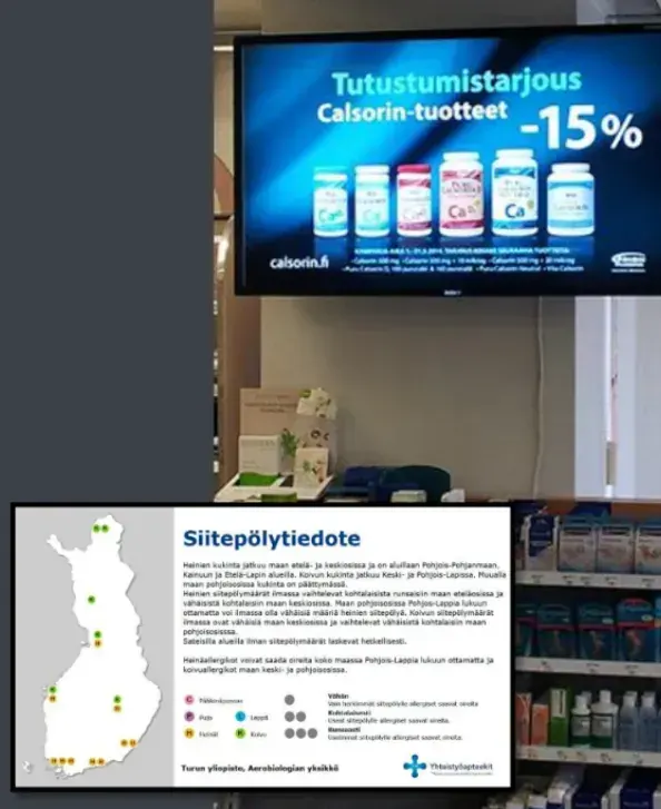 Avainapteekkien infonäyttö